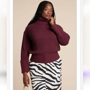Eloquii Cuffed Turtleneck Sweater 26/28